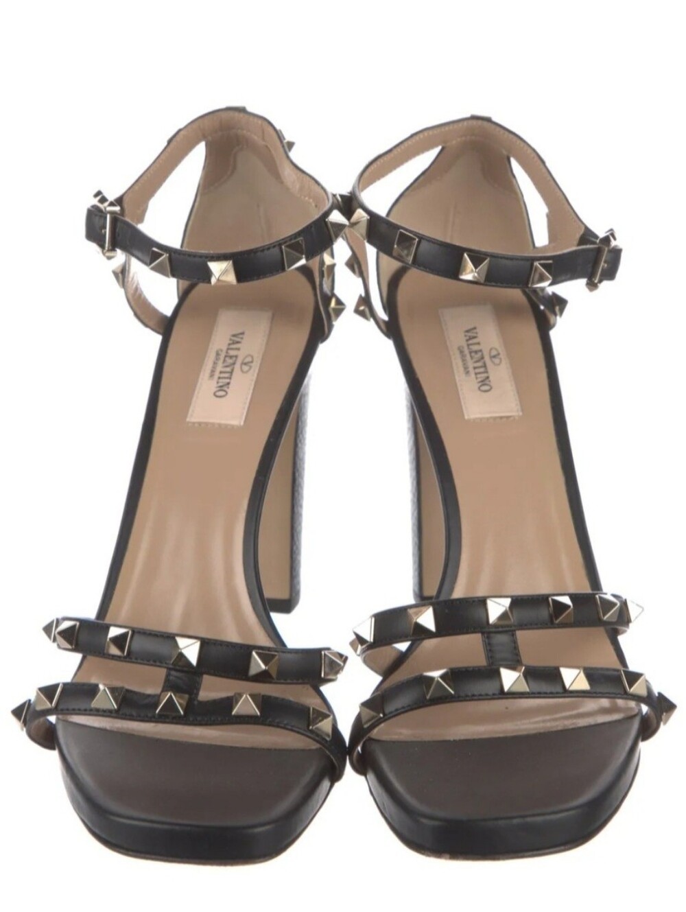 100% Authentic Valentino Garavani Black Heels Size 36 US5.5 Original Box Leather